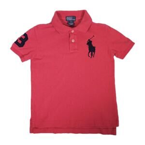 Polo Ralph Lauren Big Pony Polo Shirt Boys Size 7 Red Short Sleeve